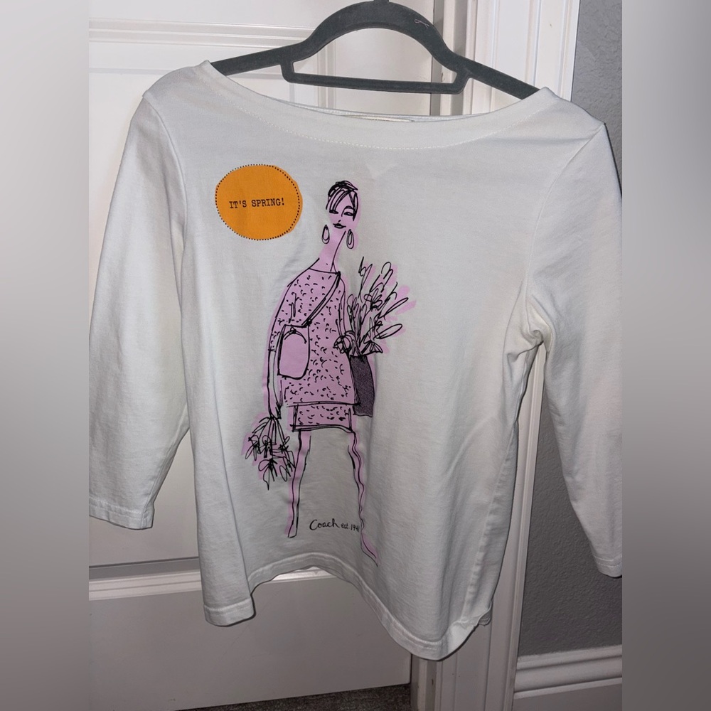 2008 Coach It´s Spring Medium Boatneck Tee Shirt -